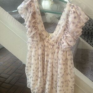 Babydoll fairy ruffle sleeve dress M